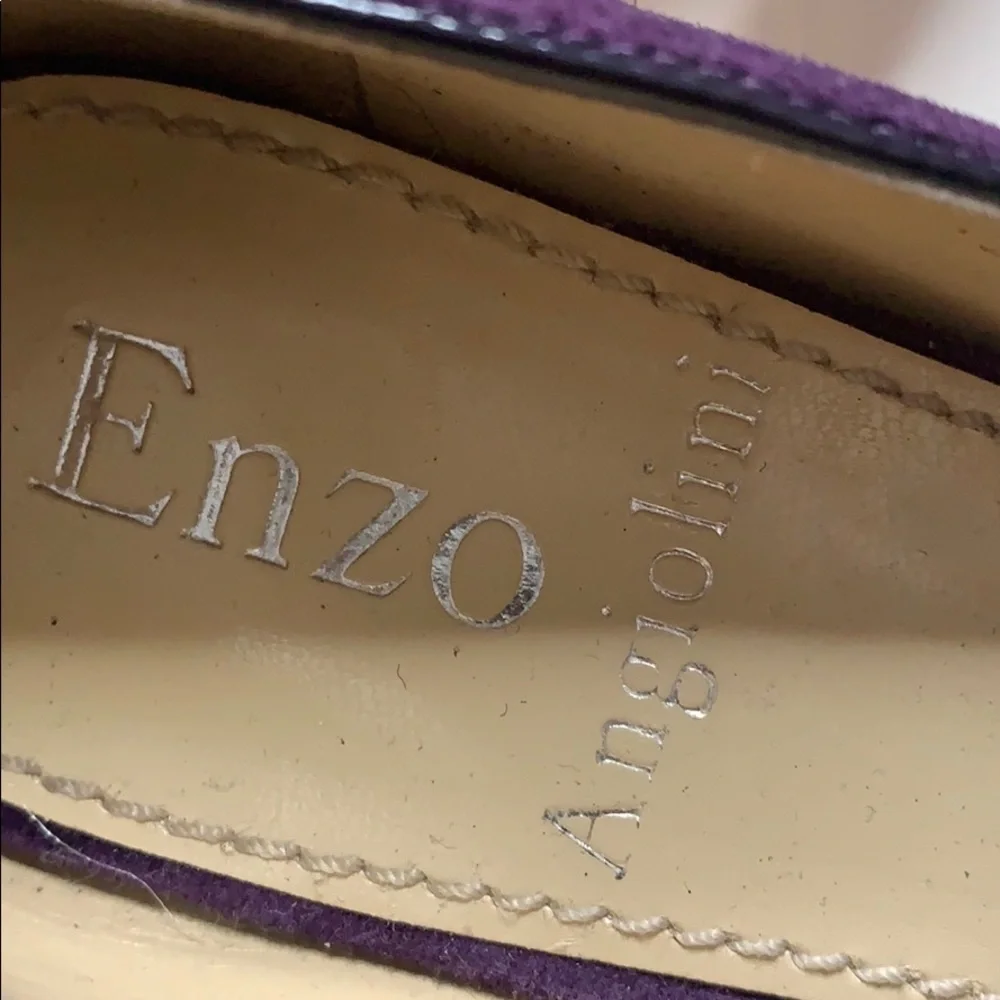 Enzo Angiolini Purple Suede Embellished Stilettos. MCH0811B